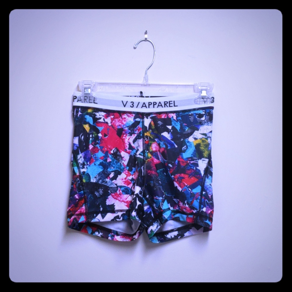 Multicolored Spandex Shorts